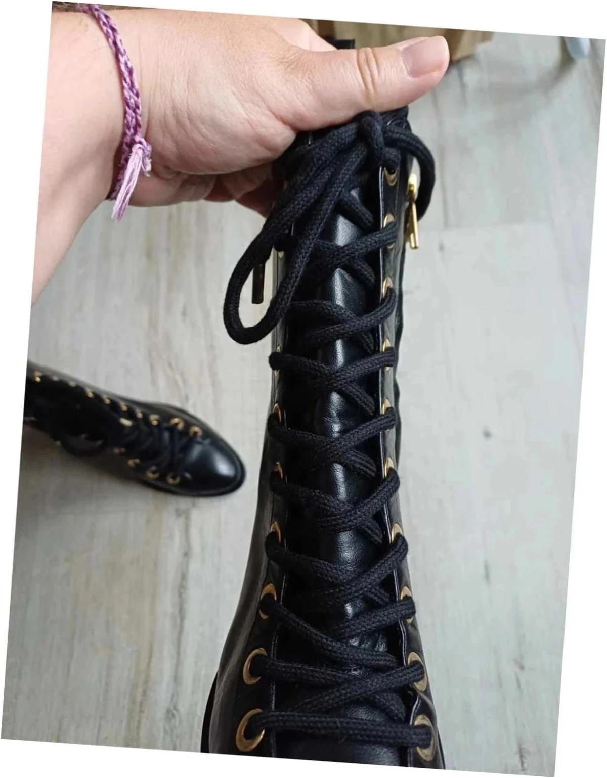 Pièce de créateur Bottines à lacets en cuir Victoria/Tomas – Pointure 36 neuve – photo 4
